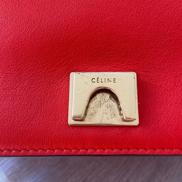 Celine Phoebe Philo Red Frame Box Crossbody Bag – Iconic Structured Leather - Picture 6 of 11